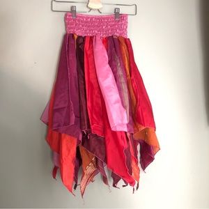 Pink Orange Red Fairy Pixie Renaissance Skirt OS